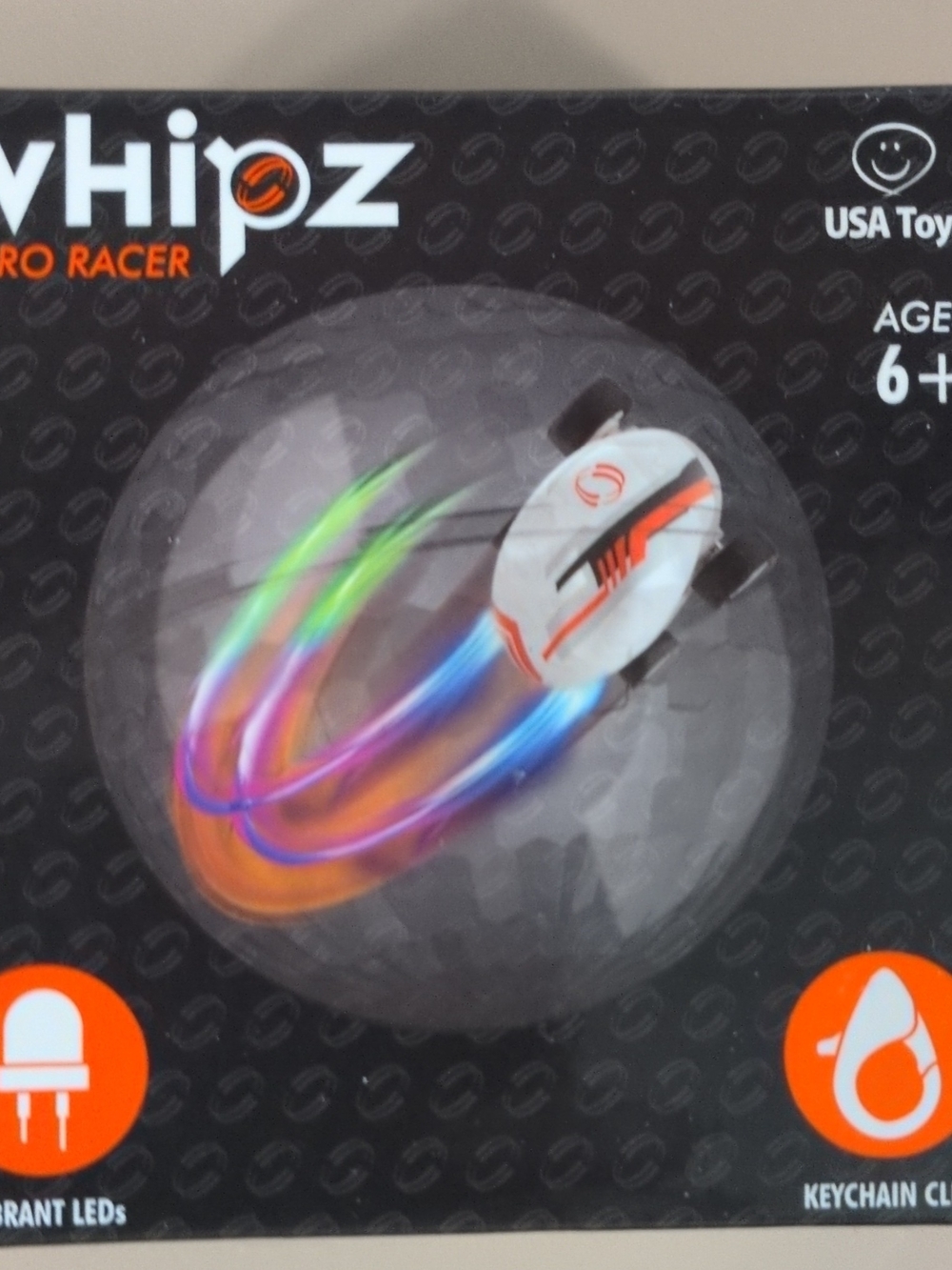 Whipz LED Mini Whipz Racer - White & Orange Accents